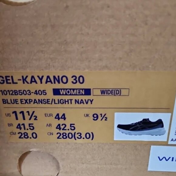 Asics Gel-Kayano 30 Lace-Up Blue Synthetic Womens Running Shoes 1012B357_405 - Picture 8 of 8